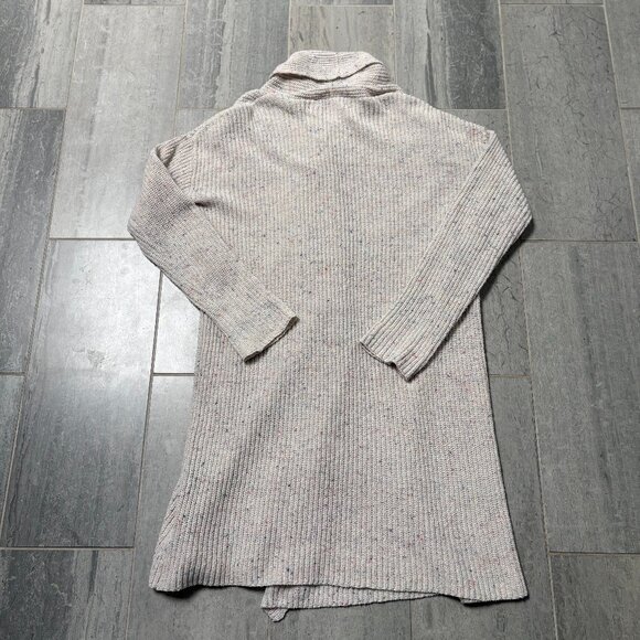 BB Dakota Chill Pill Speckled Open Front Longline Knit Cardigan Sweater Size XS - Picture 4 of 9